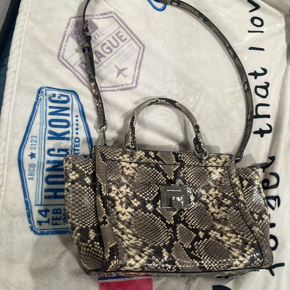 Michael Kors Tina Python Satchel - image 3